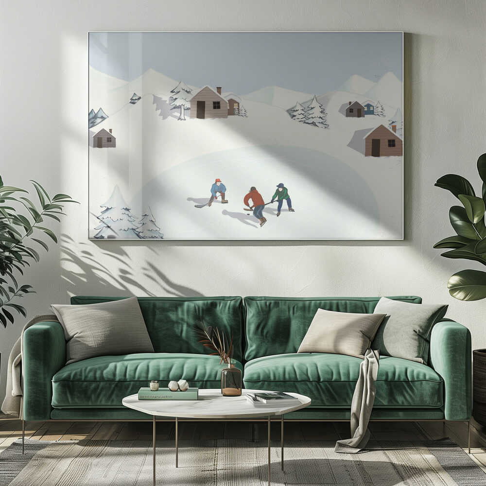 Ice Hockey Canvas Print Wall Art 1X2927935 - ART FEVER - Art Fever