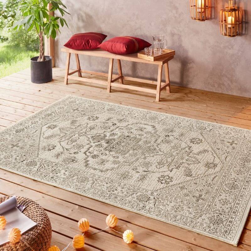 Indoor Outdoor Rug Navarino – Bordered Design - The Rugs - Art Fever