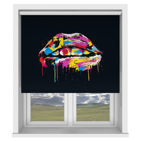 Colourful lips Printed Picture Photo Roller Blind - 1X2431383