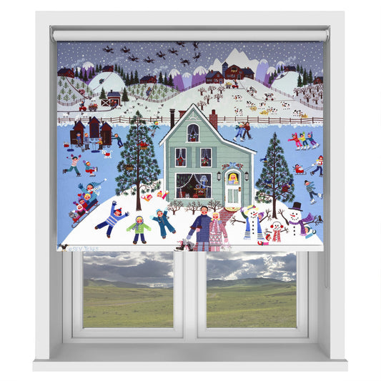 Snow Angels Printed Picture Photo Roller Blind - 1X2932376