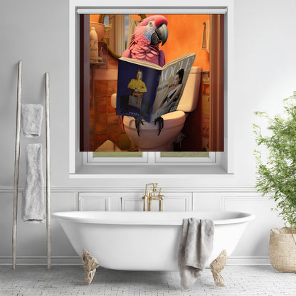 Parrot On the Toilet Printed Picture Photo Roller Blind - 1X3133789