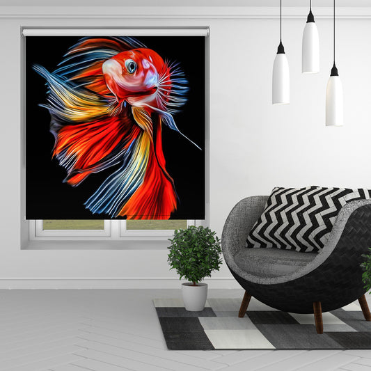 Colorful Fish Printed Picture Photo Roller Blind - 1X2390516