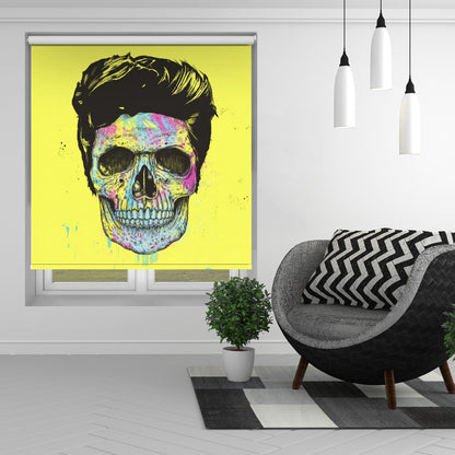 Colour your skull skeleton illustration Printed Picture Photo Roller Blind - 1X2431316