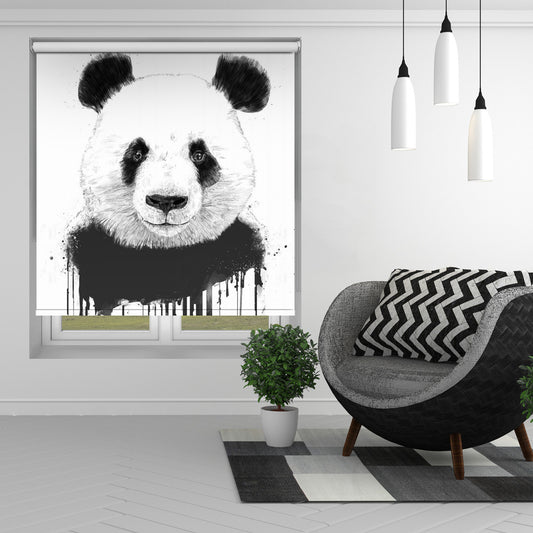 Graffiti panda Printed Picture Photo Roller Blind - 1X2431343