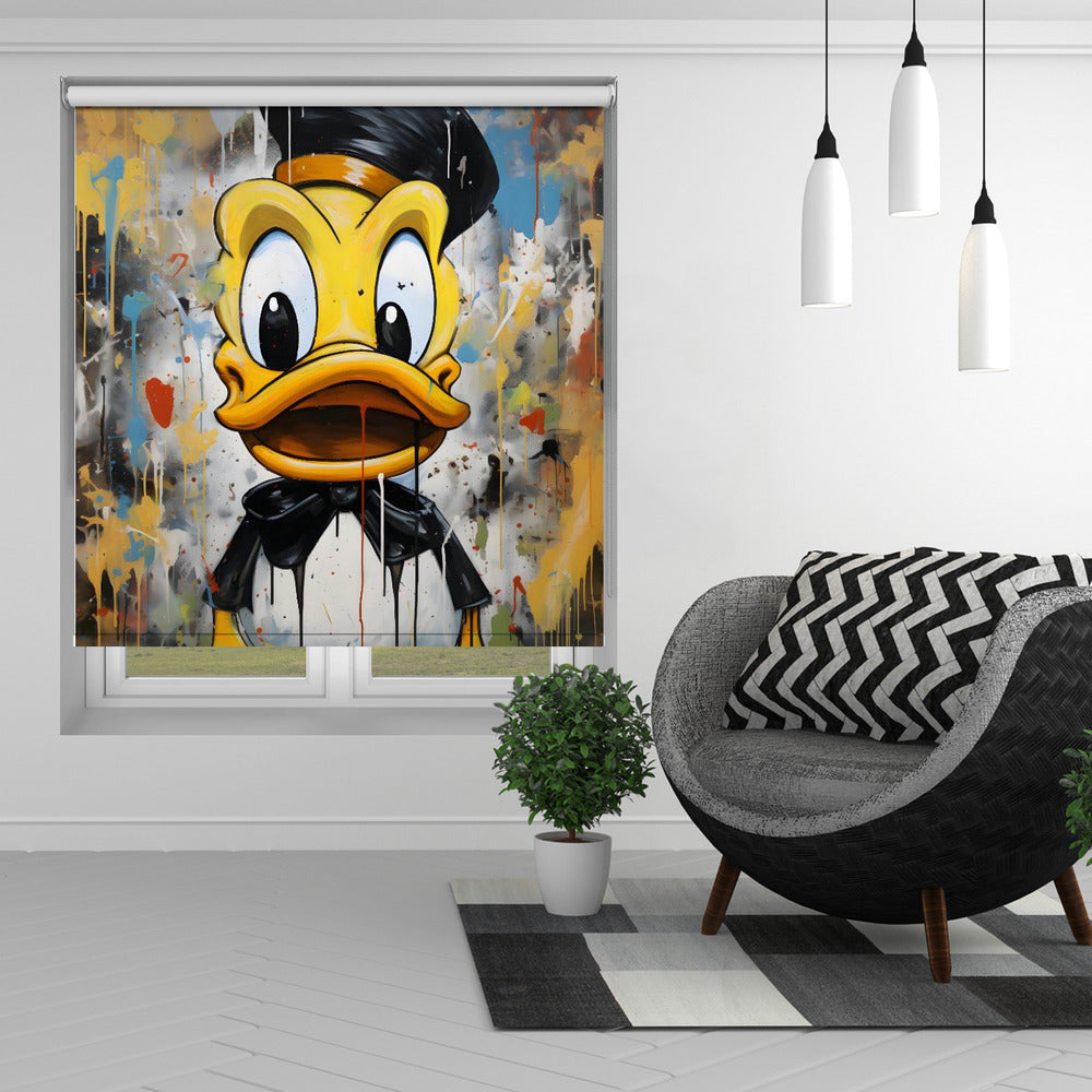 Street Art Duck Colour Burst Printed Picture Photo Roller Blind - 1X2794117