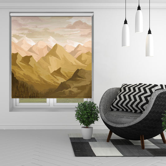 Mountain View Illustration by Goed Blauw Printed Picture Photo Roller Blind - 1X2846809