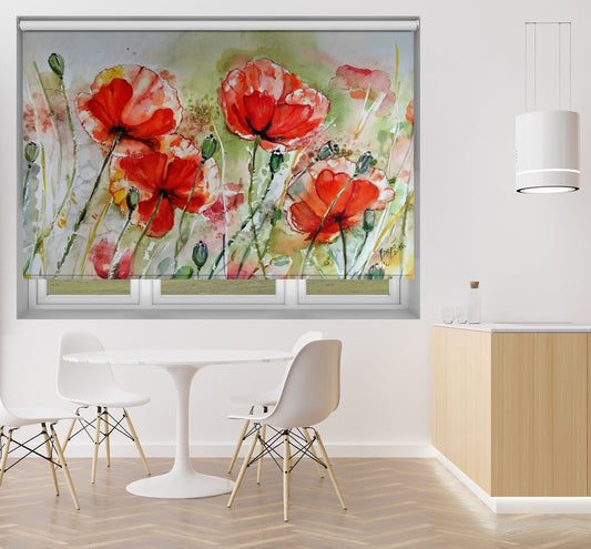 Poppy Meadow 1 Printed Picture Photo Roller Blind - 1X2853623