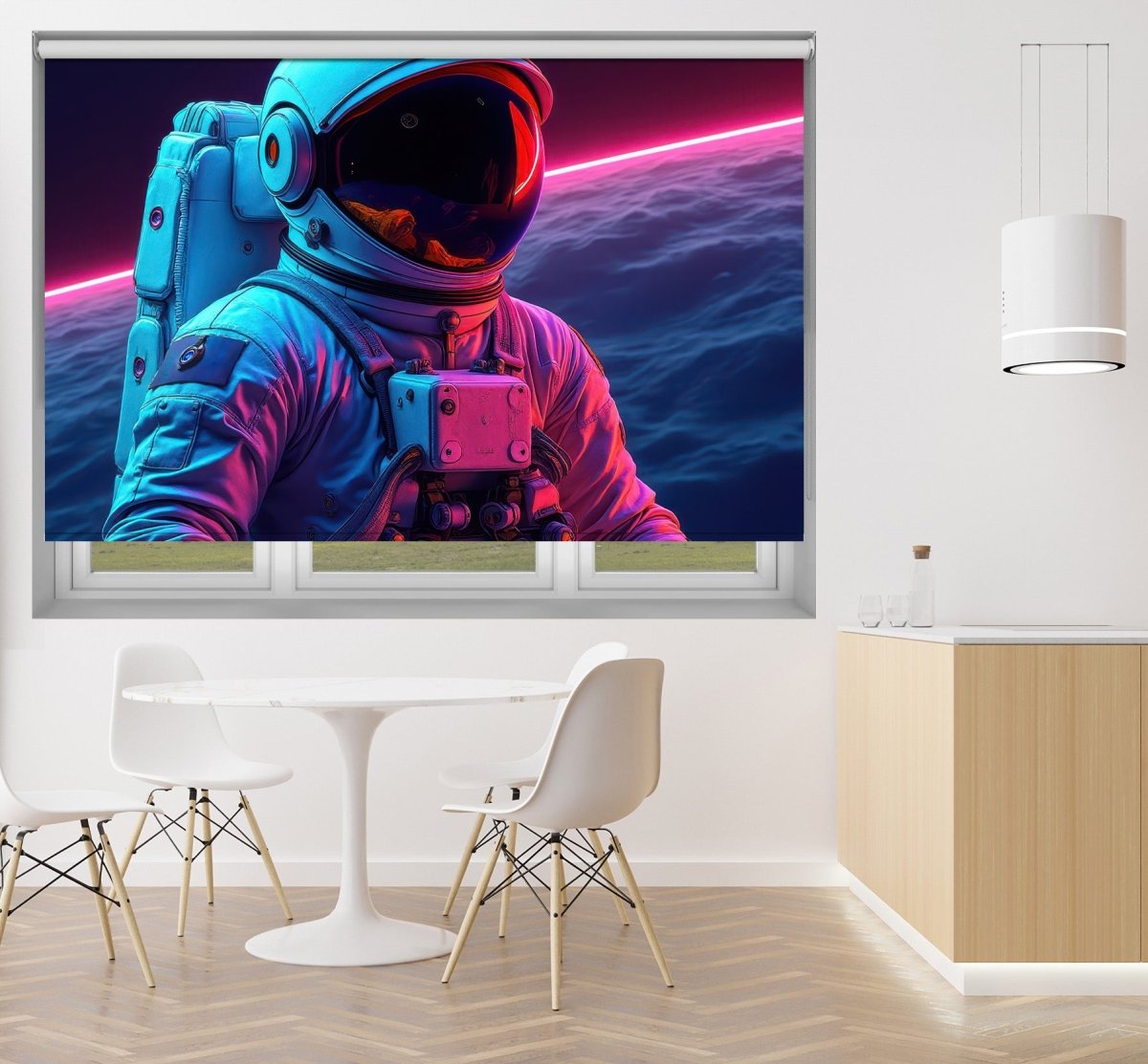 Into the Galaxy Neon Digital Art Printed Picture Photo Roller Blind - RB1356 - Art Fever - Art Fever