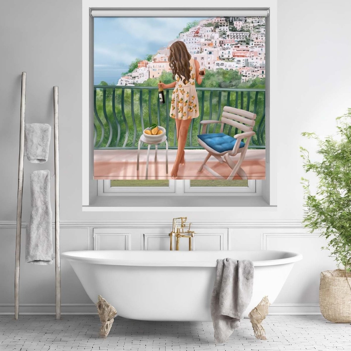 Italian Lemon Balcony Printed Roller Blind - 1X13194658 - Art Fever - Art Fever