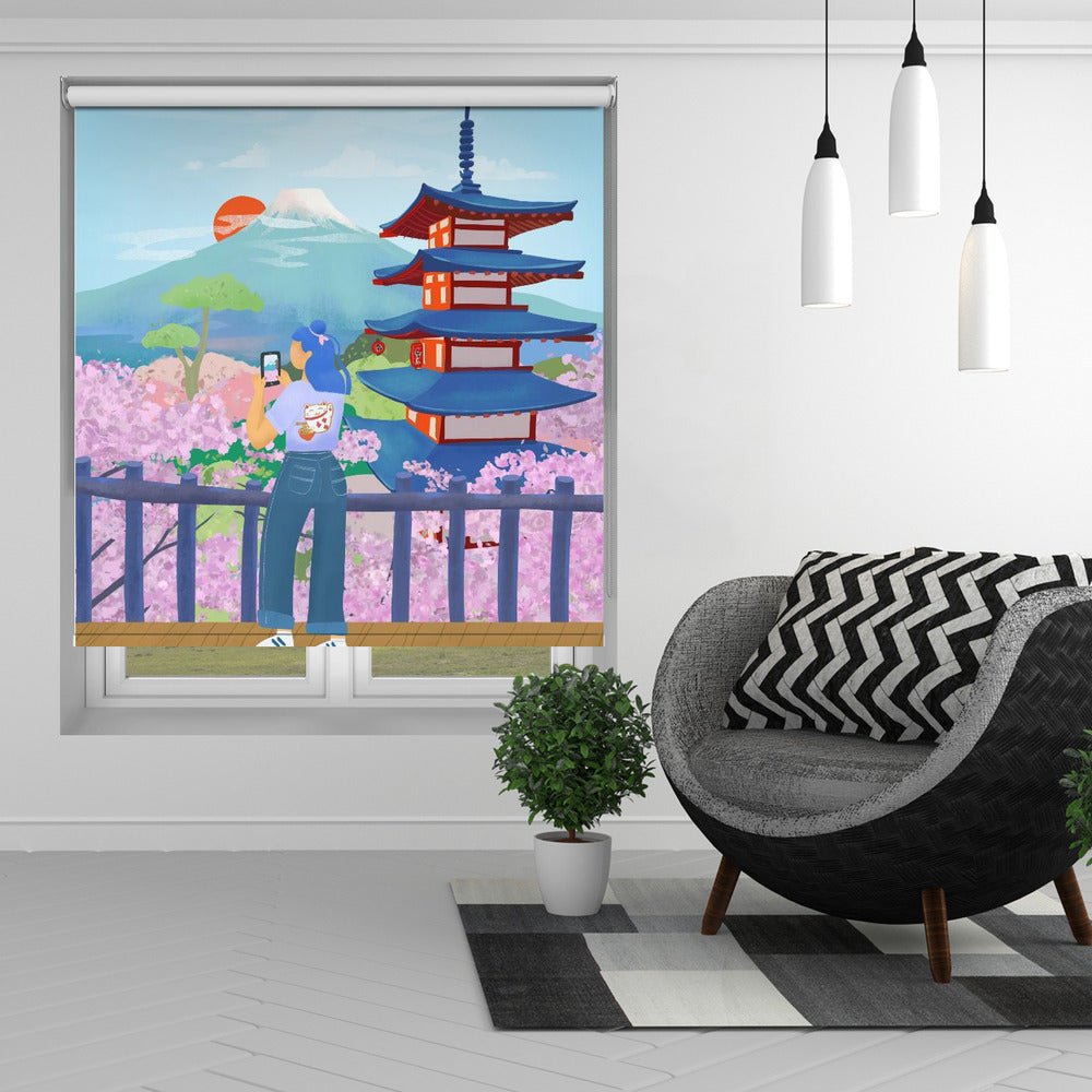 Japan Illustration Printed Picture Photo Roller Blind - 1X2505636 - Art Fever - Art Fever