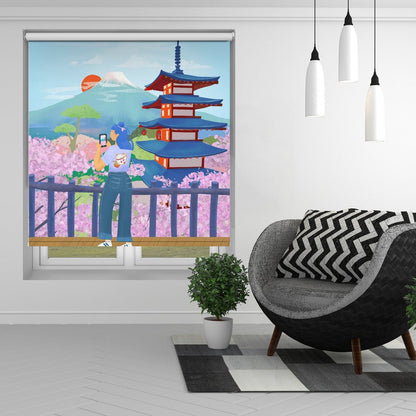 Japan Illustration Printed Picture Photo Roller Blind - 1X2505636 - Art Fever - Art Fever