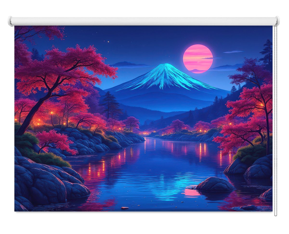 Japan & Mount Fuji Digital Art Printed Picture Photo Roller Blind - RB1361 - Art Fever - Art Fever