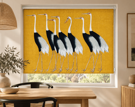 Japanese Red Crown Crane by Ogata Korin Printed Picture Roller Blind - RB1497 - Art Fever - Art Fever