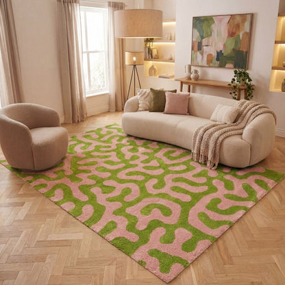 Joli Doodle Green & Pink Rug - The Rugs - Art Fever