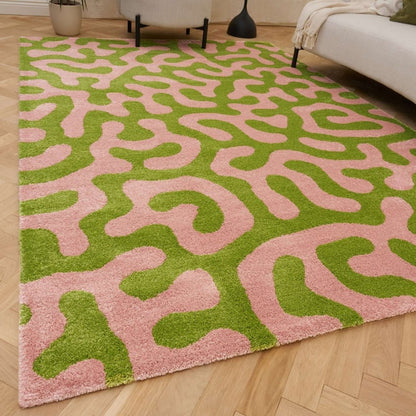 Joli Doodle Green & Pink Rug - The Rugs - Art Fever