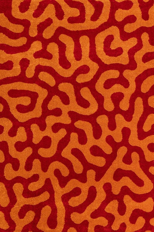 Joli Doodle Red & Orange Rug - The Rugs - Art Fever
