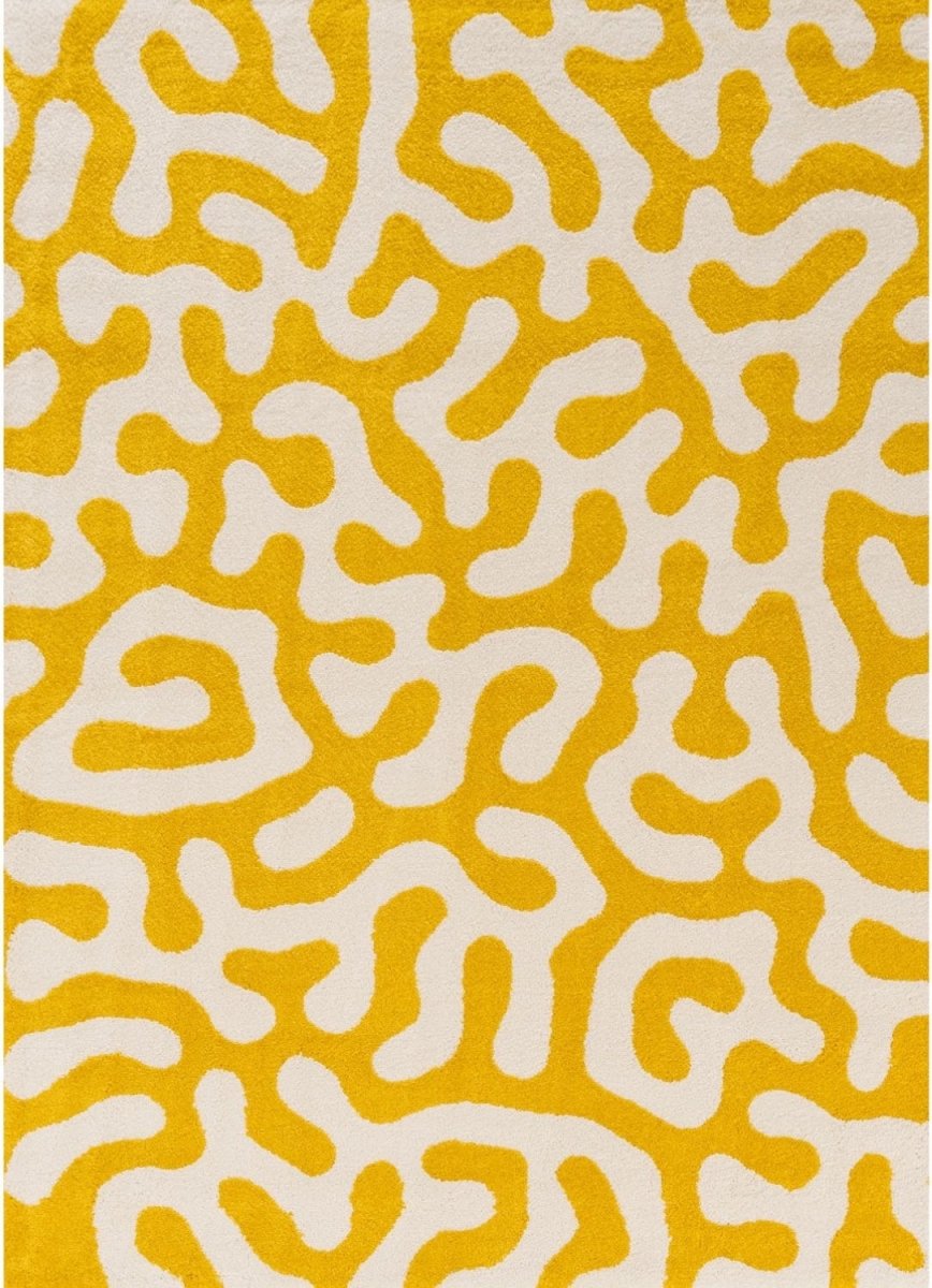Joli Doodle Yellow & White Rug - The Rugs - Art Fever