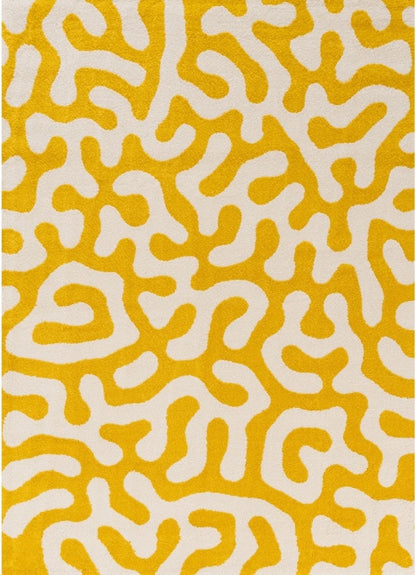 Joli Doodle Yellow & White Rug - The Rugs - Art Fever