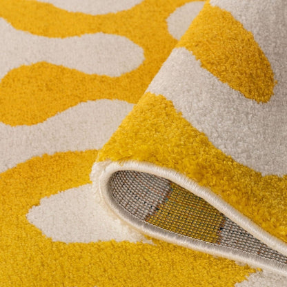 Joli Doodle Yellow & White Rug - The Rugs - Art Fever
