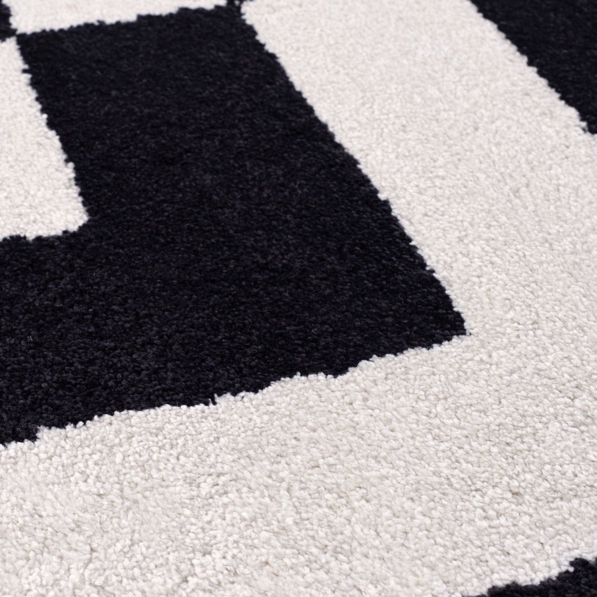 Joli Geometric Black & White Rug - The Rugs - Art Fever