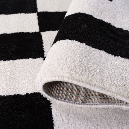 Joli Geometric Black & White Rug - The Rugs - Art Fever