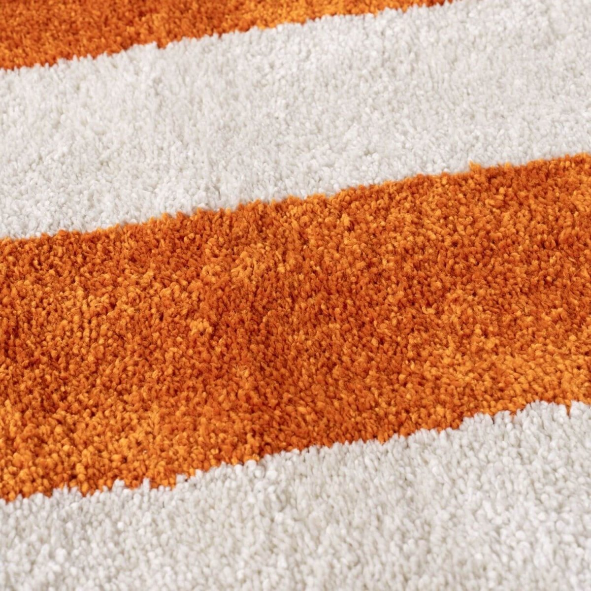 Joli Geometric Orange & White Rug - The Rugs - Art Fever