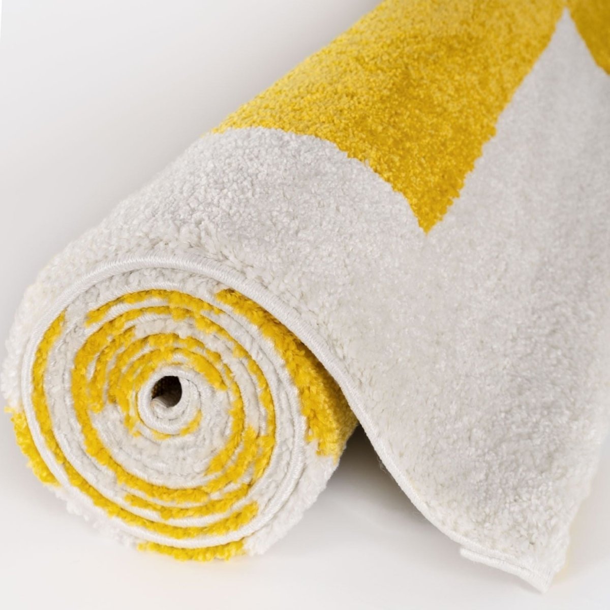 Joli Geometric Yellow & White Rug - The Rugs - Art Fever