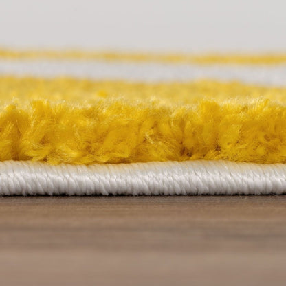 Joli Geometric Yellow & White Rug - The Rugs - Art Fever