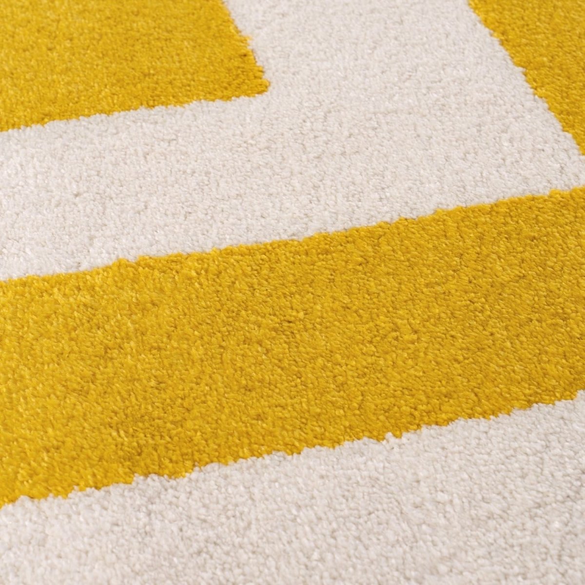 Joli Geometric Yellow & White Rug - The Rugs - Art Fever