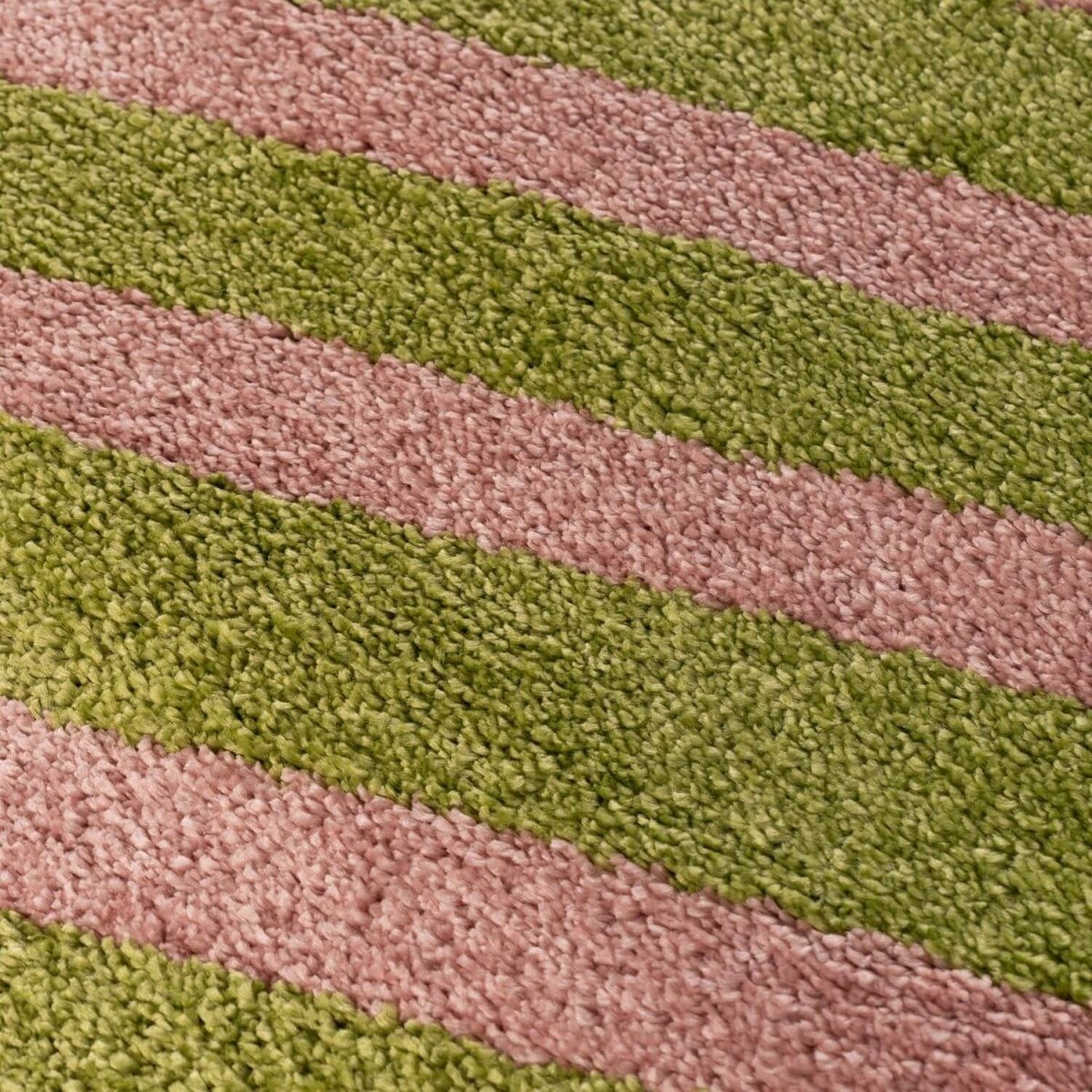 Joli Striped Green & Pink Rug - The Rugs - Art Fever