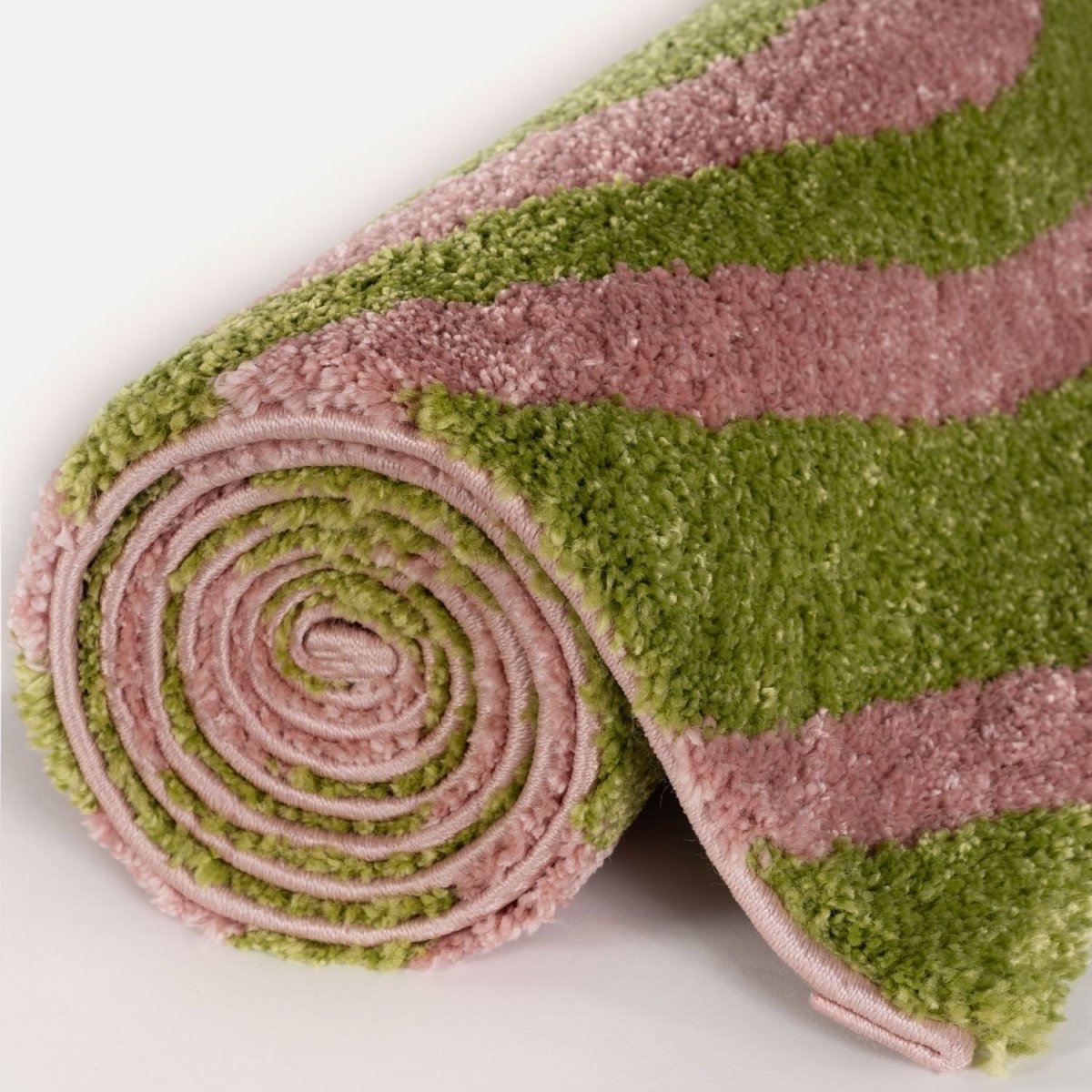 Joli Striped Green & Pink Rug - The Rugs - Art Fever