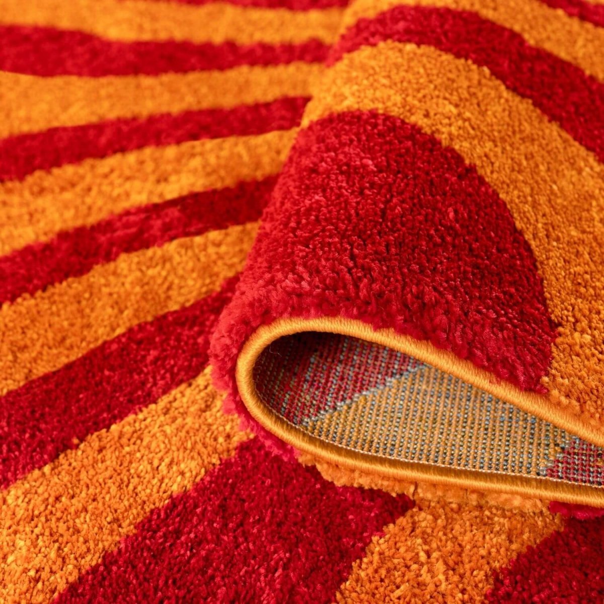 Joli Striped Red & Orange Rug - The Rugs - Art Fever