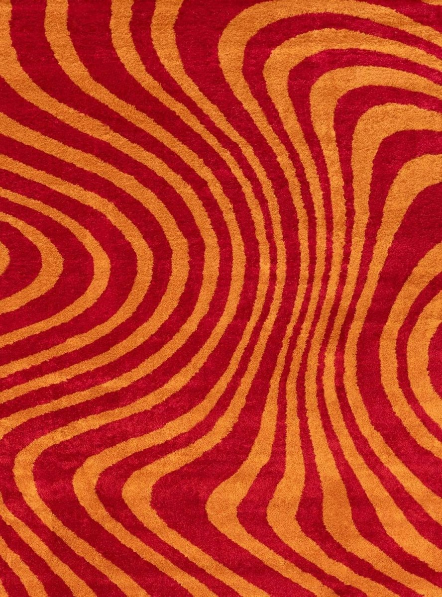 Joli Striped Red & Orange Rug - The Rugs - Art Fever