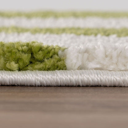 Joli Wave Green & White Rug - The Rugs - Art Fever