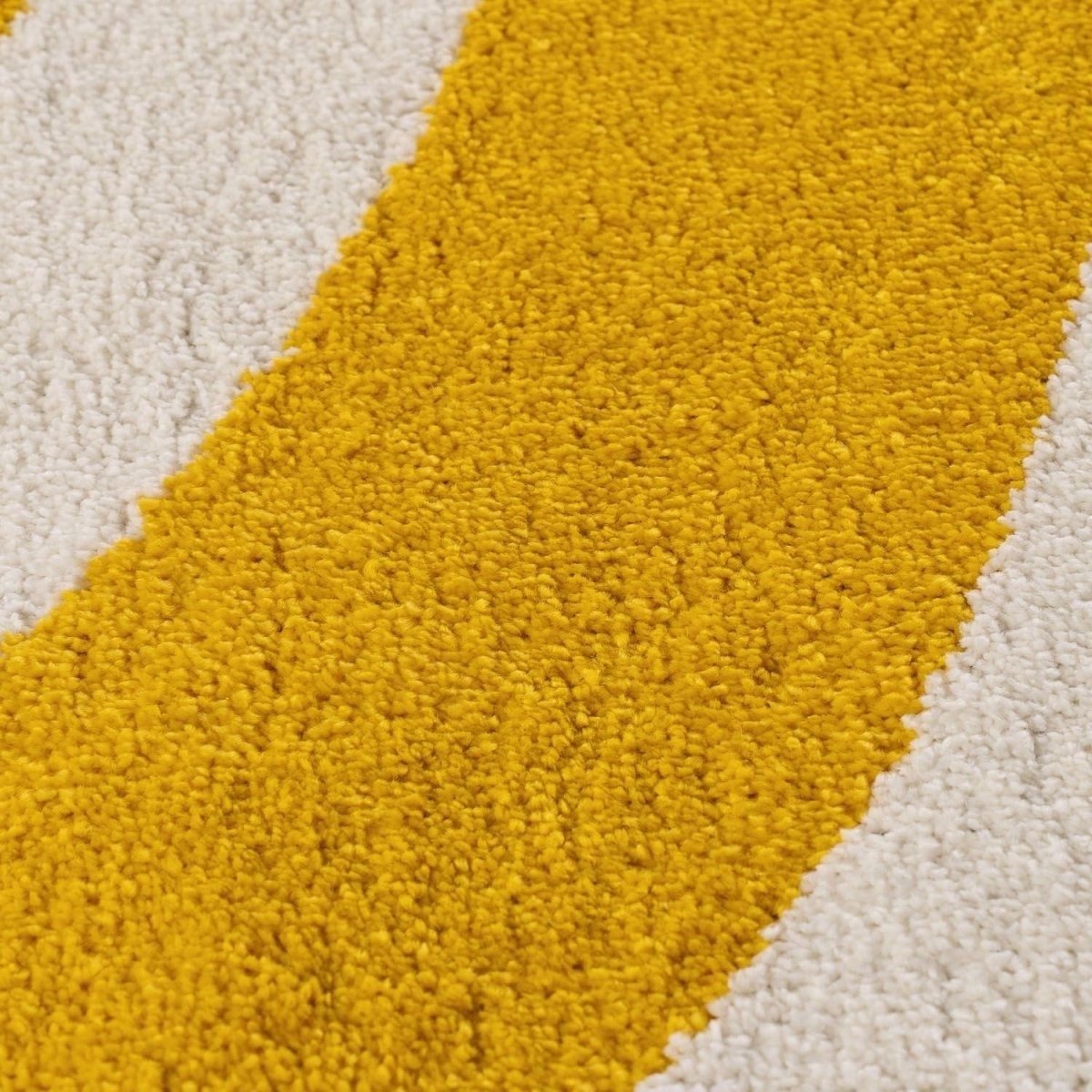 Joli Wave Yellow & White Rug - The Rugs - Art Fever