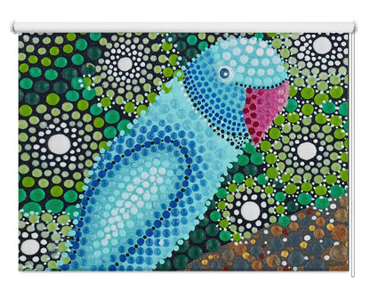 Jungle Parrot Dot Art Printed Picture Photo Roller Blind - 1X2558602 - Art Fever - Art Fever