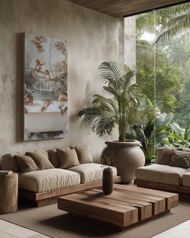 Jungle Spa Canvas Print Wall Art 1X3062483 - ART FEVER - Art Fever