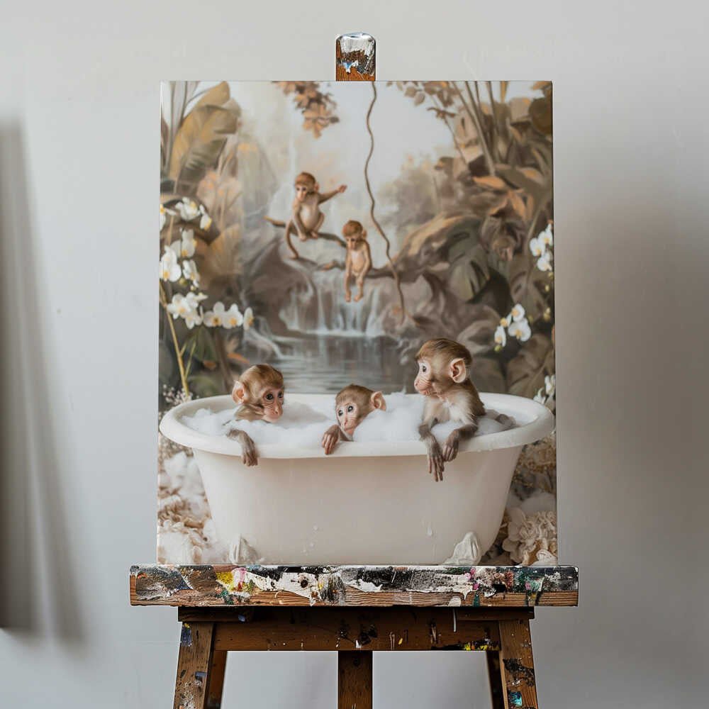 Jungle Spa Canvas Print Wall Art 1X3062483 - ART FEVER - Art Fever