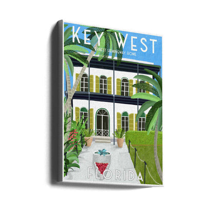 Key West Hemingway Canvas Print Wall Art 1X2899350 - ART FEVER - Art Fever
