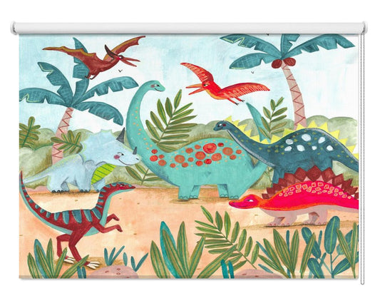 Kids Dinosaurs Illustration Printed Picture Photo Roller Blind - 1X2664482 - Art Fever - Art Fever