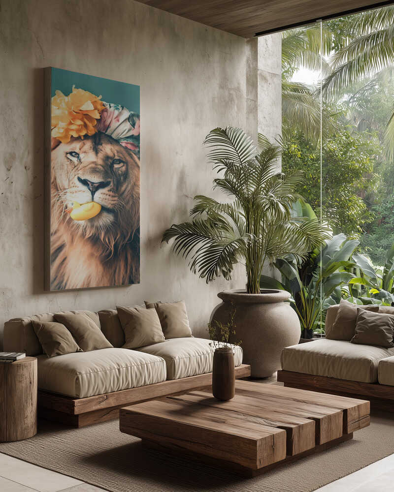 King of the Bathroom Canvas Print Wall Art 1X3063054 - ART FEVER - Art Fever