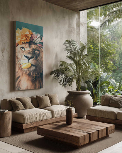 King of the Bathroom Canvas Print Wall Art 1X3063054 - ART FEVER - Art Fever