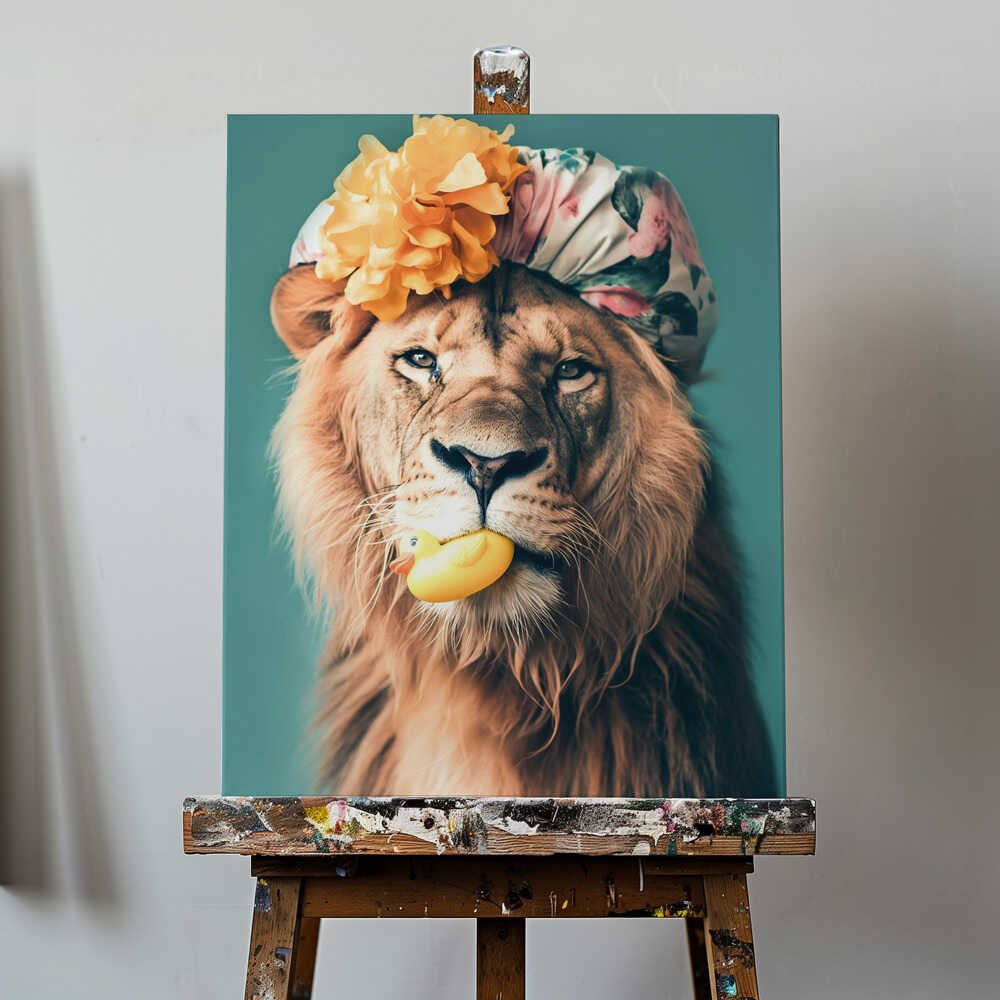 King of the Bathroom Canvas Print Wall Art 1X3063054 - ART FEVER - Art Fever