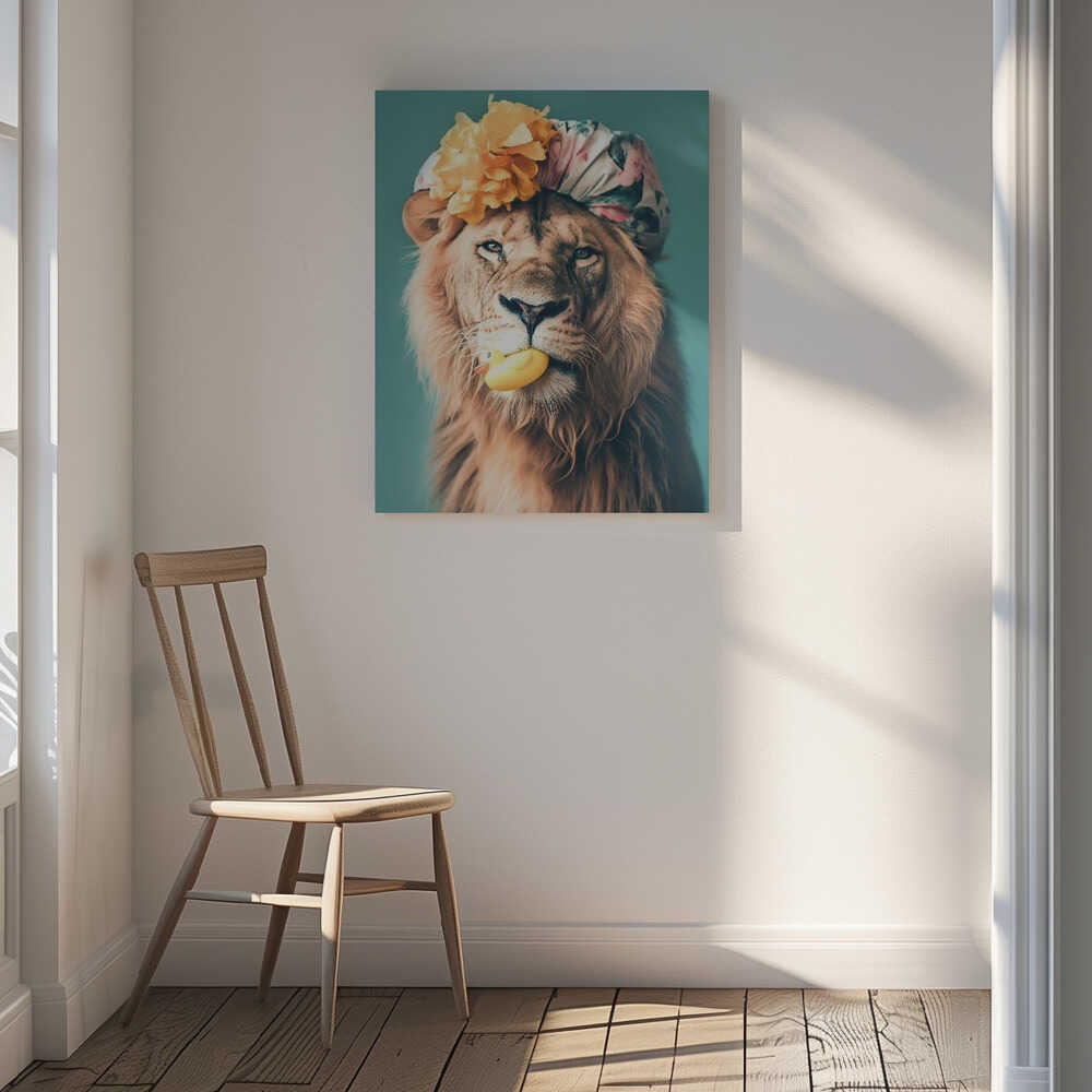 King of the Bathroom Canvas Print Wall Art 1X3063054 - ART FEVER - Art Fever