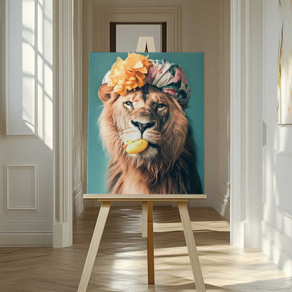 King of the Bathroom Canvas Print Wall Art 1X3063054 - ART FEVER - Art Fever