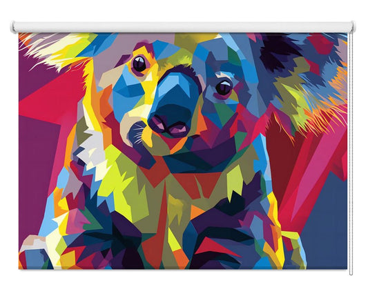 Koala WPAP Colour Burst Printed Picture Photo Roller Blind - 1X2721166 - Art Fever - Art Fever