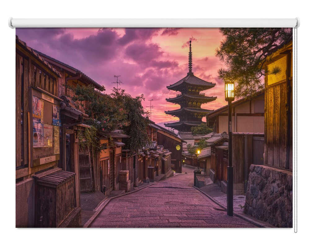 Kyoto Yasaka Pagoda Japan Sunset Printed Roller Blind - 1x3263147 - Art Fever - Art Fever