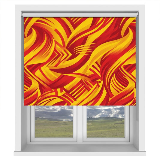 La Furia Roja Modern Abstract Spain Printed Roller Blind - RB1468 🇪🇸 - Art Fever - Art Fever