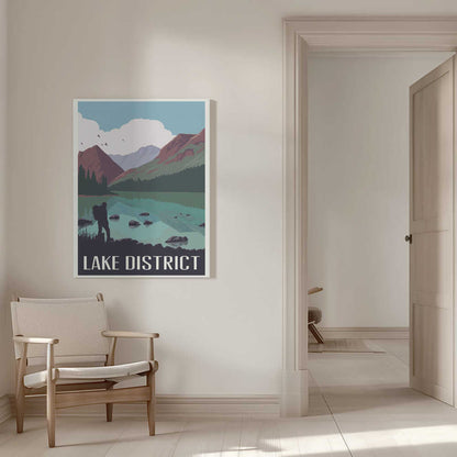 Lake District Travel Print Canvas Print Wall Art 1X2666100 - ART FEVER - Art Fever