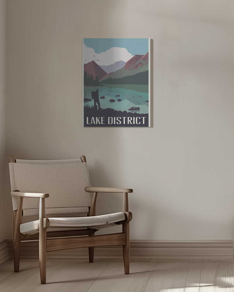 Lake District Travel Print Canvas Print Wall Art 1X2666100 - ART FEVER - Art Fever